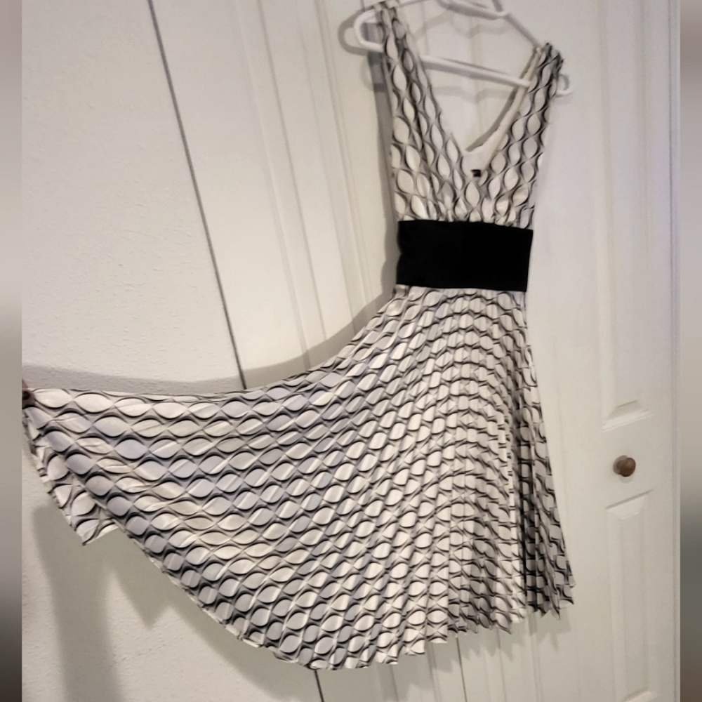 Satin pleated dress